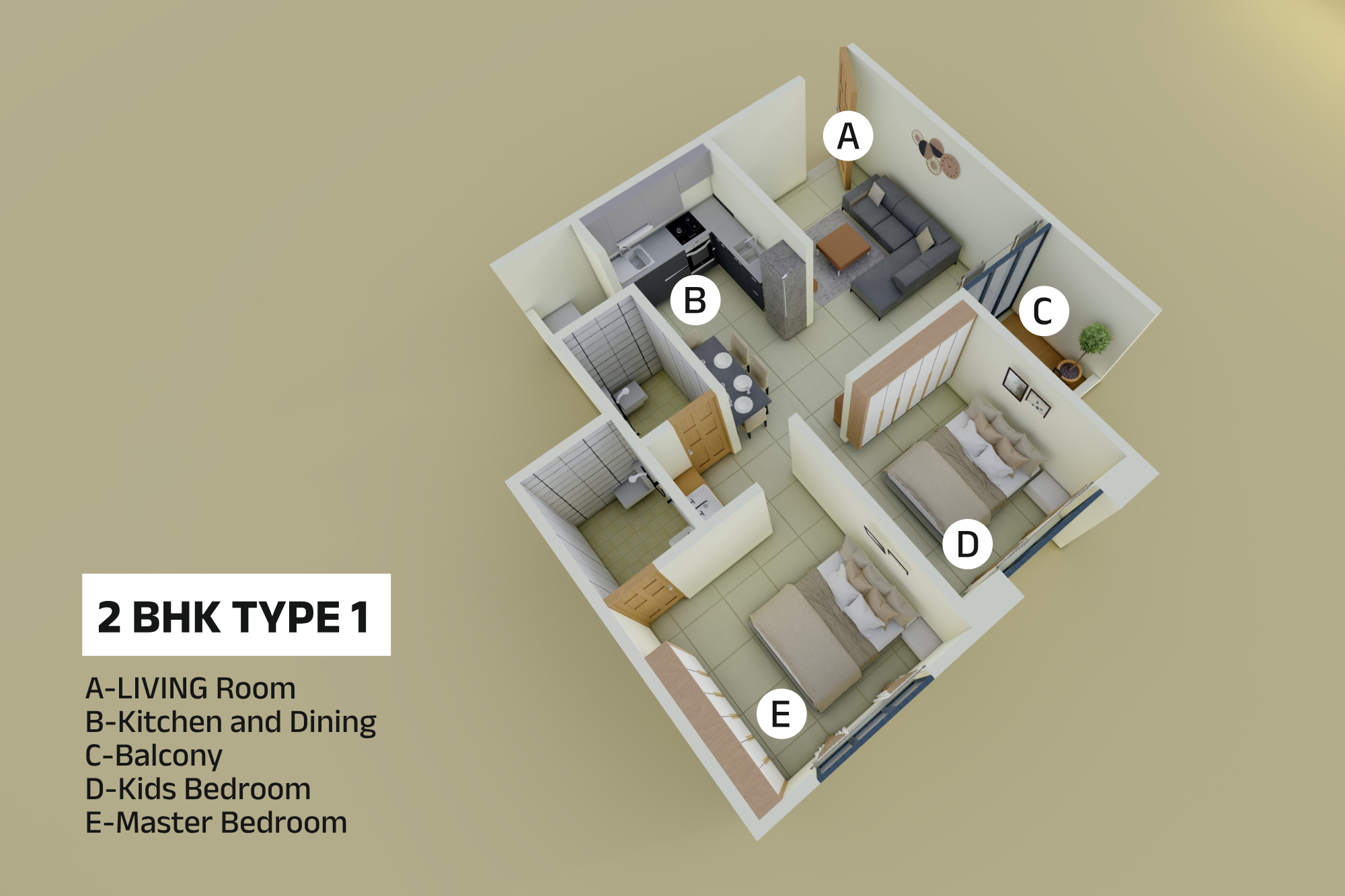 2 BHK Flat for Sale in Charholi Budruk , Pune